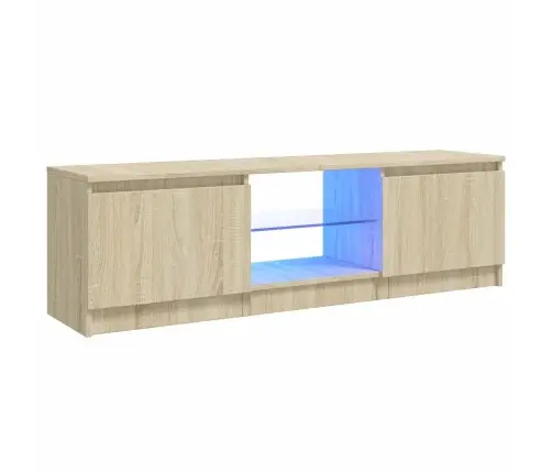 Tv Spintelė Su Led Apšvietimu, Ąžuolo Spalvos, 120X30X36Cm