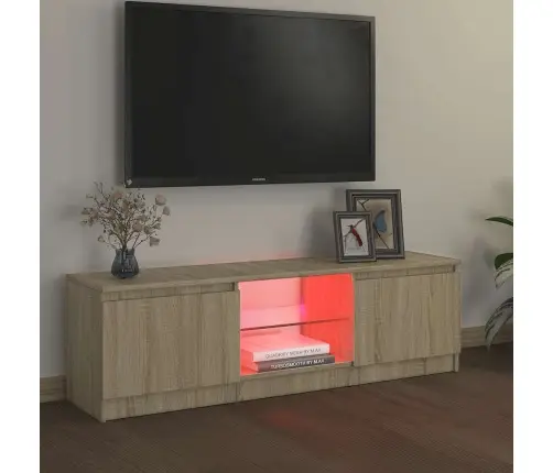 Tv Spintelė Su Led Apšvietimu, Ąžuolo Spalvos, 120X30X36Cm