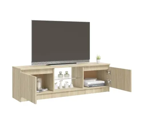 Tv Spintelė Su Led Apšvietimu, Ąžuolo Spalvos, 120X30X36Cm