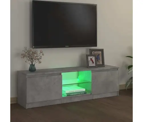 Tv Skapītis Ar Led Lampiņām, 120X30X36 Cm, Betona Pelēks Vidaxl
