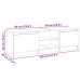 Telerialus Led-Tuledega, Betoonhall, 120 X 30 X 36 Cm