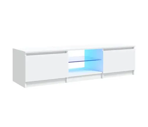 Televizoriaus Spintelė Su Led Apšvietimu, Balta, 140X40X36Cm