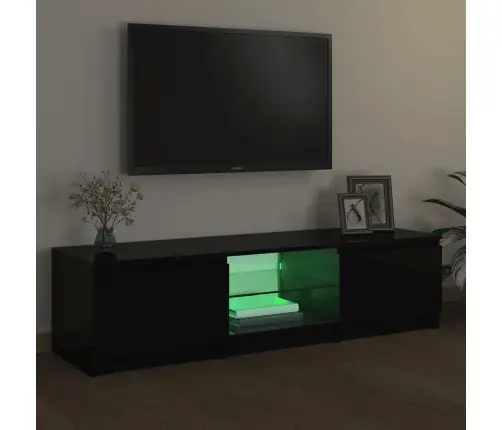Televizoriaus Spintelė Su Led Apšvietimu, Juoda, 140X40X36Cm