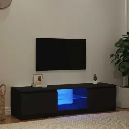 Televizoriaus Spintelė Su Led Apšvietimu, Juoda, 140X40X36Cm