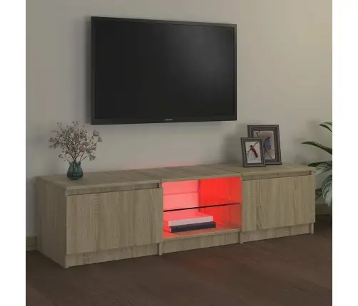 Televizoriaus Spintelė Su Led Apšvietimu, Ąžuolo, 140X40X36Cm Televizoriaus Spintelė Su Led Apšvietimu, Ąžuolo, 140X40X36Cm
