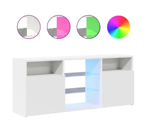 Telerialus Led-Tuledega, Valge, 120X30X50 Cm