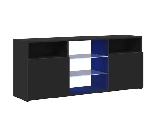 Tv Galdiņš Ar Led Lampiņām, Melns, 120X30X50 Cm Vidaxl