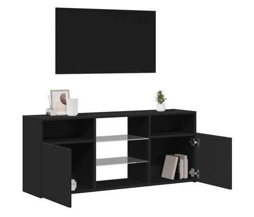 Tv Galdiņš Ar Led Lampiņām, Melns, 120X30X50 Cm Vidaxl