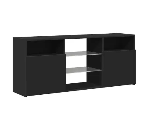 Tv Galdiņš Ar Led Lampiņām, Melns, 120X30X50 Cm Vidaxl