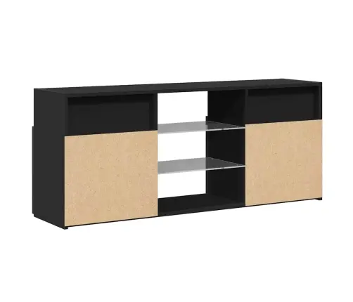 Tv Galdiņš Ar Led Lampiņām, Melns, 120X30X50 Cm Vidaxl