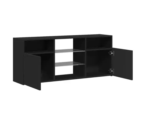 Tv Galdiņš Ar Led Lampiņām, Melns, 120X30X50 Cm Vidaxl