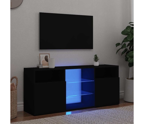 Tv Galdiņš Ar Led Lampiņām, Melns, 120X30X50 Cm Vidaxl