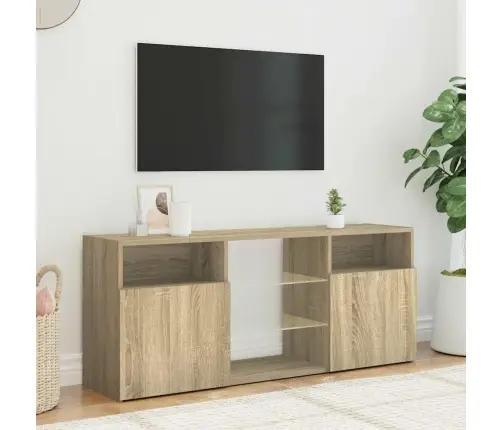 Televizoriaus Spintelė Su Led Apšvietimu, Ąžuolo, 120X30X50Cm