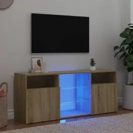 Tv Galdiņš Ar Led Lampiņām, 120X30X50 Cm, Ozolkoka Krāsā Vidaxl