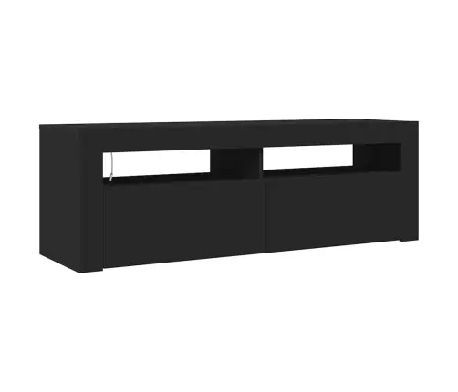 Televizoriaus Spintelė Su Led Apšvietimu, Juoda, 120X35X40Cm