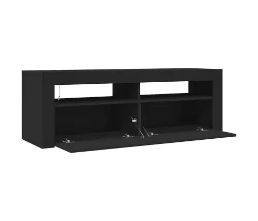 Televizoriaus Spintelė Su Led Apšvietimu, Juoda, 120X35X40Cm