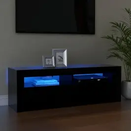 Tv Galdiņš Ar Led Lampiņām, 120X35X40 Cm, Melns Vidaxl