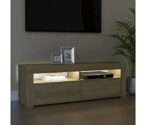 Televizoriaus Spintelė Su Led Apšvietimu, Ąžuolo, 120X35X40Cm