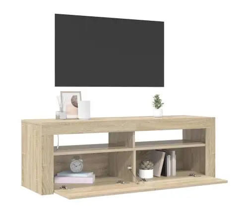 Televizoriaus Spintelė Su Led Apšvietimu, Ąžuolo, 120X35X40Cm