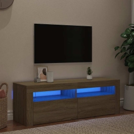 Tv Galdiņš Ar Led Lampiņām, 120X35X40 Cm, Ozolkoka Krāsā Vidaxl