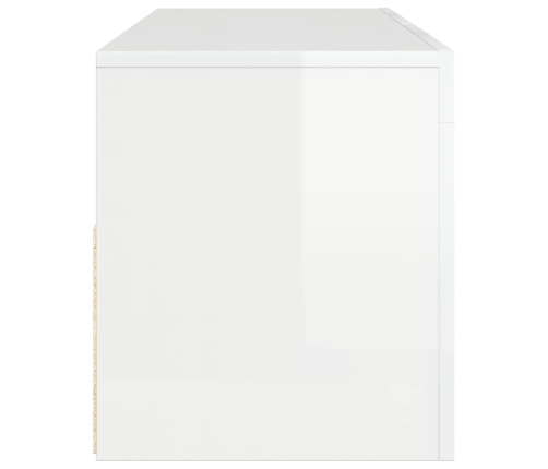 Tv Galdiņš Ar Led Lampiņām, 120X35X40 Cm, Spīdīgi Balts Vidaxl