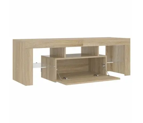 Tv Galdiņš Ar Led Lampiņām, 120X35X40 Cm, Ozolkoka Krāsā Vidaxl