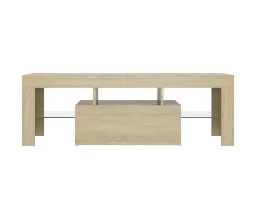 Tv Galdiņš Ar Led Lampiņām, 120X35X40 Cm, Ozolkoka Krāsā Vidaxl