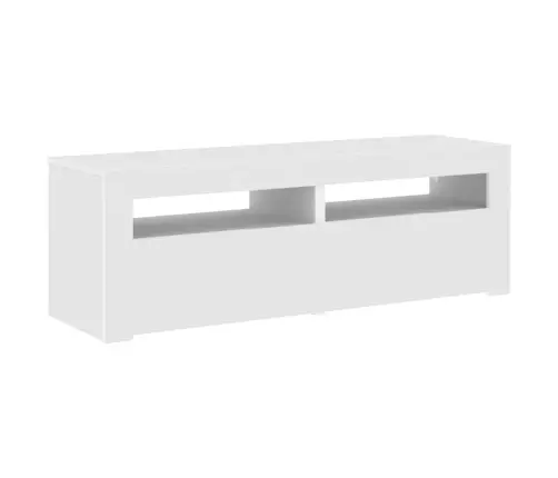 Tv Galdiņš Ar Led Lampiņām, 120X35X40 Cm, Balts Vidaxl