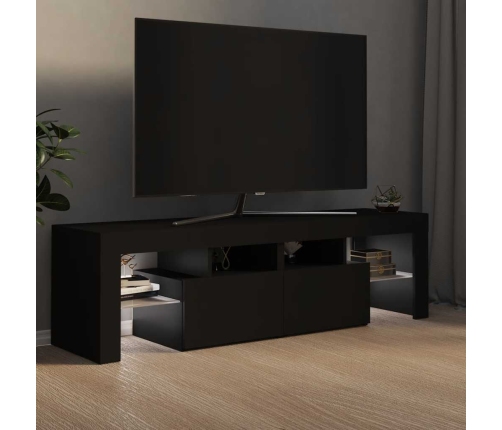 Tv Galdiņš Ar Led Lampiņām, 140X36,5X40 Cm, Melns Vidaxl