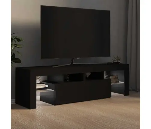 Televizoriaus Spintelė Su Led Apšvietimu, Juoda, 140X36,5X40Cm