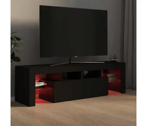 Televizoriaus Spintelė Su Led Apšvietimu, Juoda, 140X36,5X40Cm