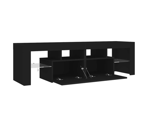 Tv Galdiņš Ar Led Lampiņām, 140X36,5X40 Cm, Melns Vidaxl