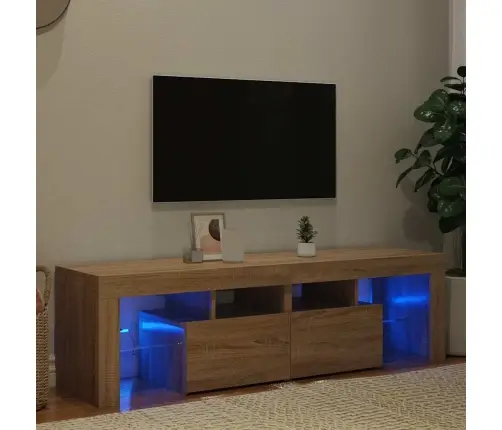 Tv Skapītis Ar Led Lampiņām, 140X36,5X40 Cm, Ozolkoka Krāsā Vidaxl