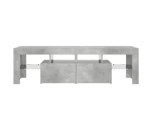 Tv Galdiņš Ar Led Lampiņām, 140X36,5X40 Cm, Betona Pelēks Vidaxl