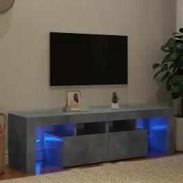 Tv Galdiņš Ar Led Lampiņām, 140X36,5X40 Cm, Betona Pelēks Vidaxl