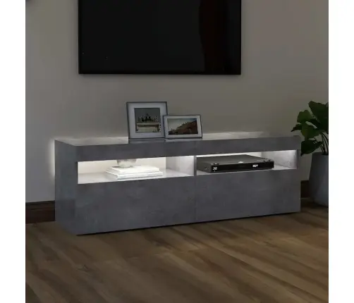 Tv Spintelė Su Led Apšvietimu, Betono Pilka, 120X35X40 Cm