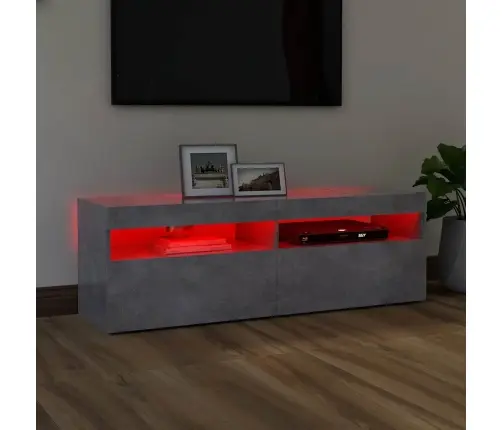 Tv Spintelė Su Led Apšvietimu, Betono Pilka, 120X35X40 Cm