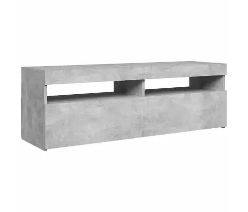 Tv Spintelė Su Led Apšvietimu, Betono Pilka, 120X35X40 Cm