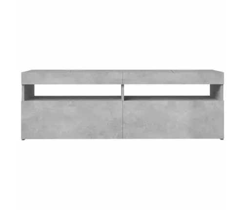 Tv Spintelė Su Led Apšvietimu, Betono Pilka, 120X35X40 Cm