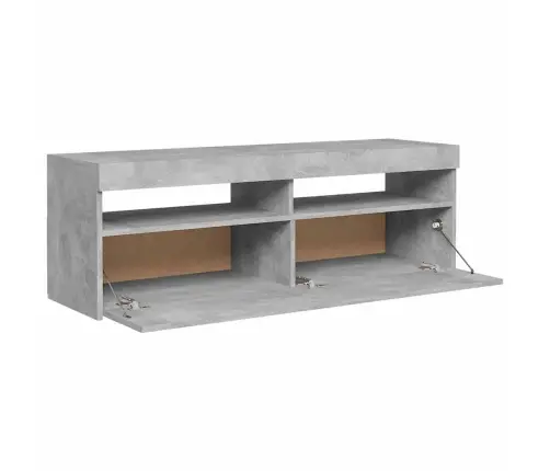 Tv Spintelė Su Led Apšvietimu, Betono Pilka, 120X35X40 Cm