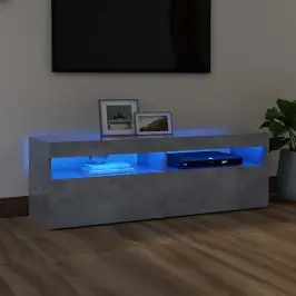 Tv Galdiņš Ar Led Lampiņām, 120X35X40 Cm, Betona Pelēks Vidaxl