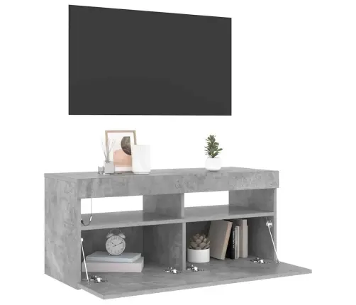 Telerialus Led-Tuledega, Betoonhall, 90 X 35 X 40 Cm