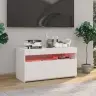 Tv Skapītis Ar Led Lampiņām, Balts, 75X35X40 Cm Vidaxl