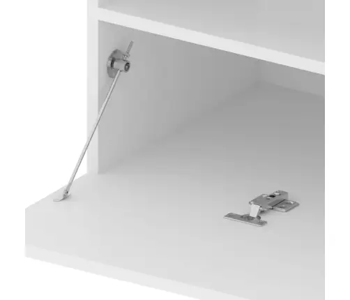 Televizoriaus Spintelės Su Led, 2Vnt., Baltos, 75X35X40Cm