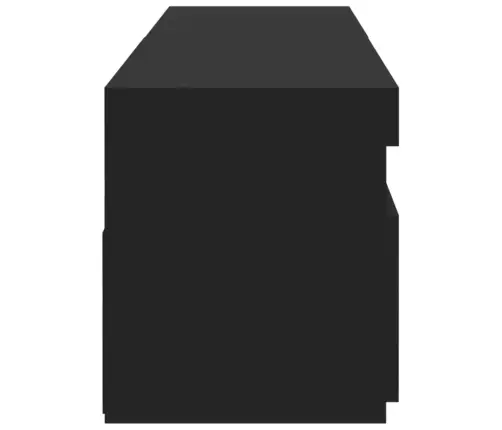 Tv Skapīši Ar Led Lampiņām, 2 Gab., Melni, 75X35X40 Cm Vidaxl