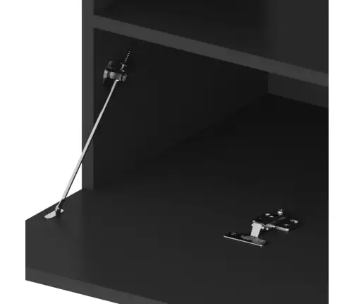 Tv Skapīši Ar Led Lampiņām, 2 Gab., Melni, 75X35X40 Cm Vidaxl