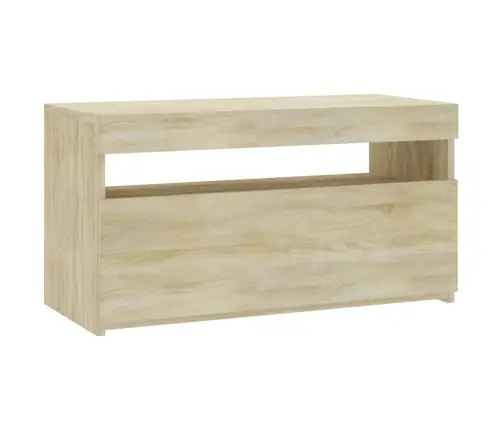 Tv Skapītis Ar Led Lampiņām, Ozolkoka Krāsā, 75X35X40 Cm Vidaxl