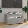 Tv Skapītis Ar Led Lampiņām, Betona Pelēks, 75X35X40 Cm Vidaxl