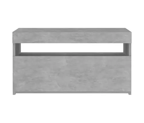 Tv Skapītis Ar Led Lampiņām, Betona Pelēks, 75X35X40 Cm Vidaxl