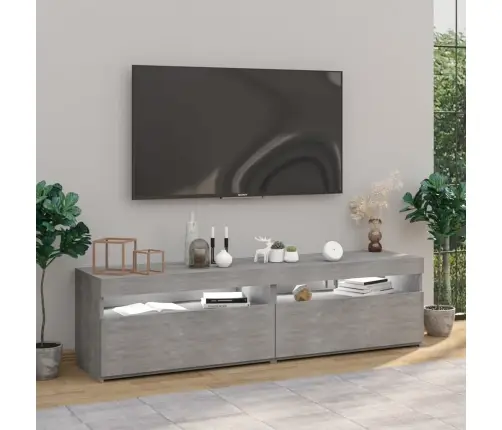 Tv Skapīši Ar Led Lampiņām, 2 Gab., Betona Pelēki, 75X35X40 Cm Vidaxl Tv Skapīši Ar Led Lampiņām, 2 Gab., Betona Pelēki, 75X35X40 Cm Vidaxl